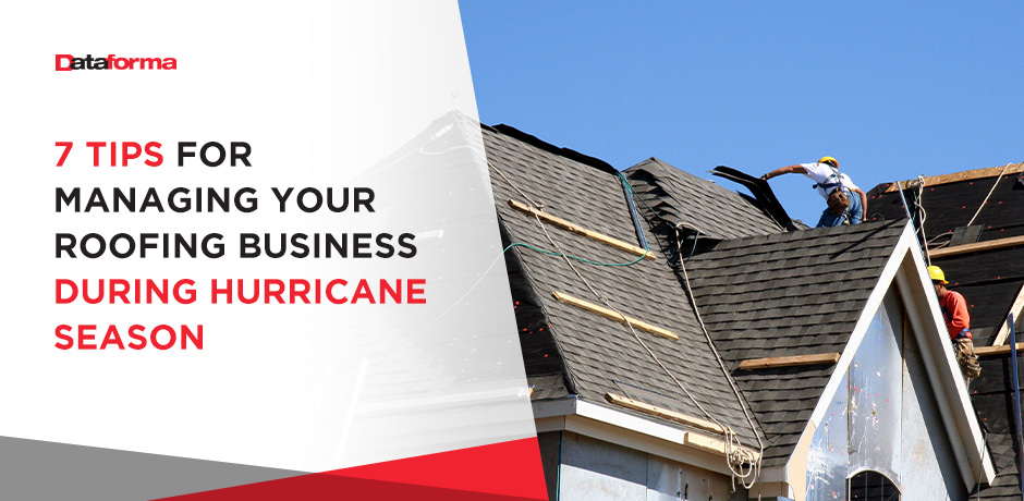 Roofing contractor working on roof tiles