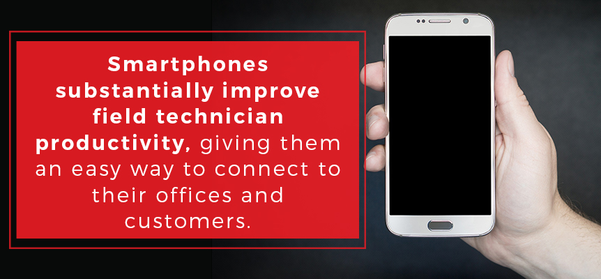 Improve your field service technician productivity with smartphones and allow them to connect more easily with offices and customers.
